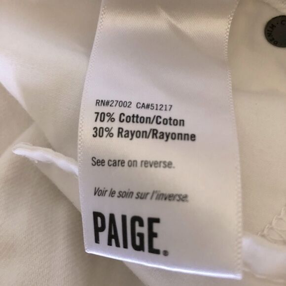 PAIGE WOMEN’S White Shorts Size 29 - Picture 5 of 6